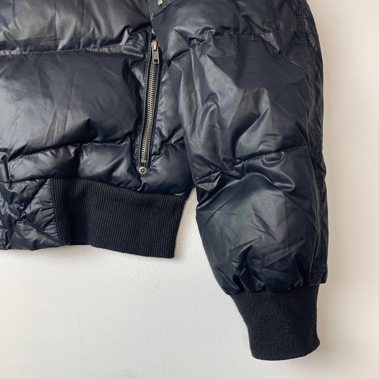 Mens LEE Puffer Jacket / Black / Medium / Bomber Style /Hood