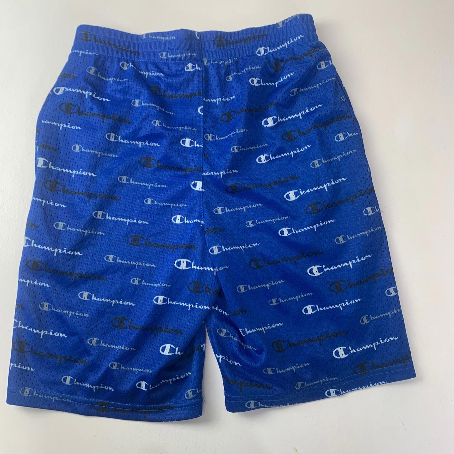 Champion Athletic Shorts All Over Print Mesh Blue Boys Large L