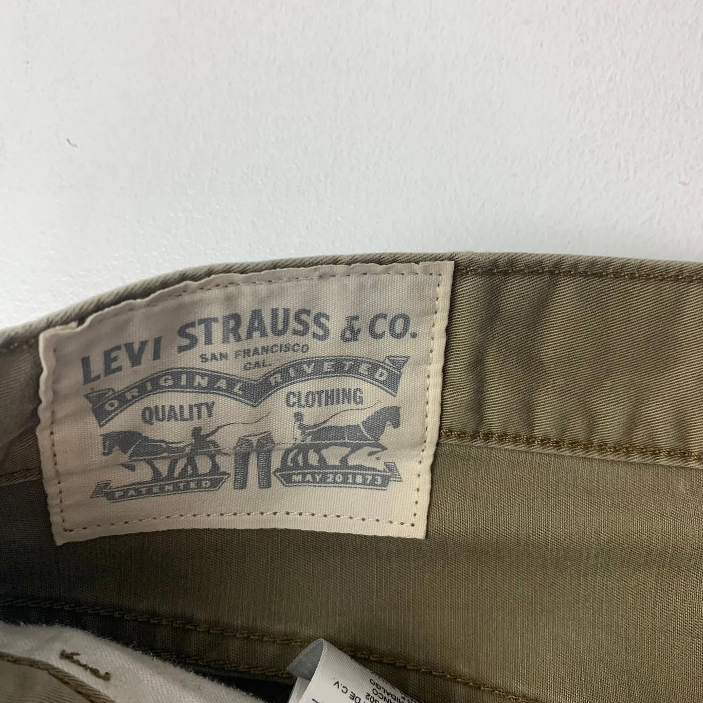 Levi's Trousers Straight Leg Chino Style Beige Mens W33 L30
