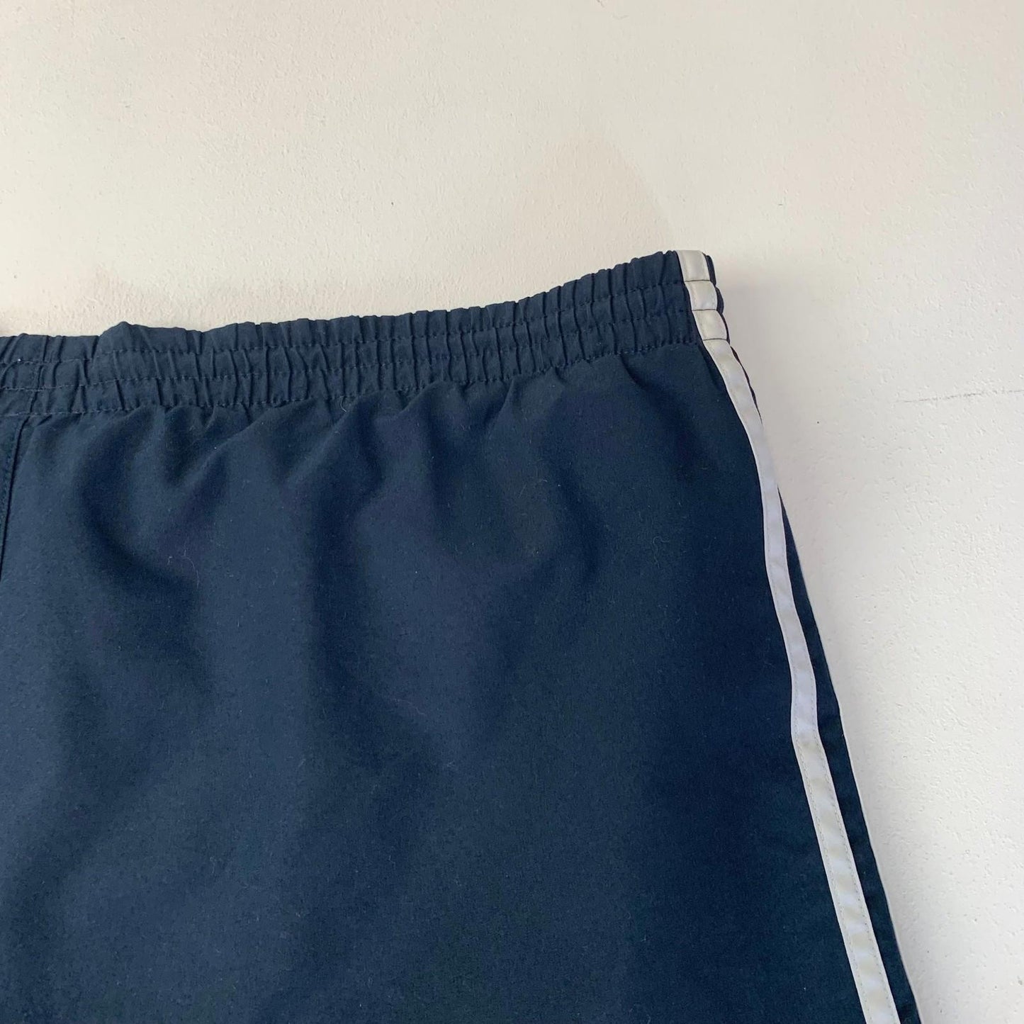 Adidas Athletic Shorts Elastic Waist Black Striped 3-Stripes Mens 2XL