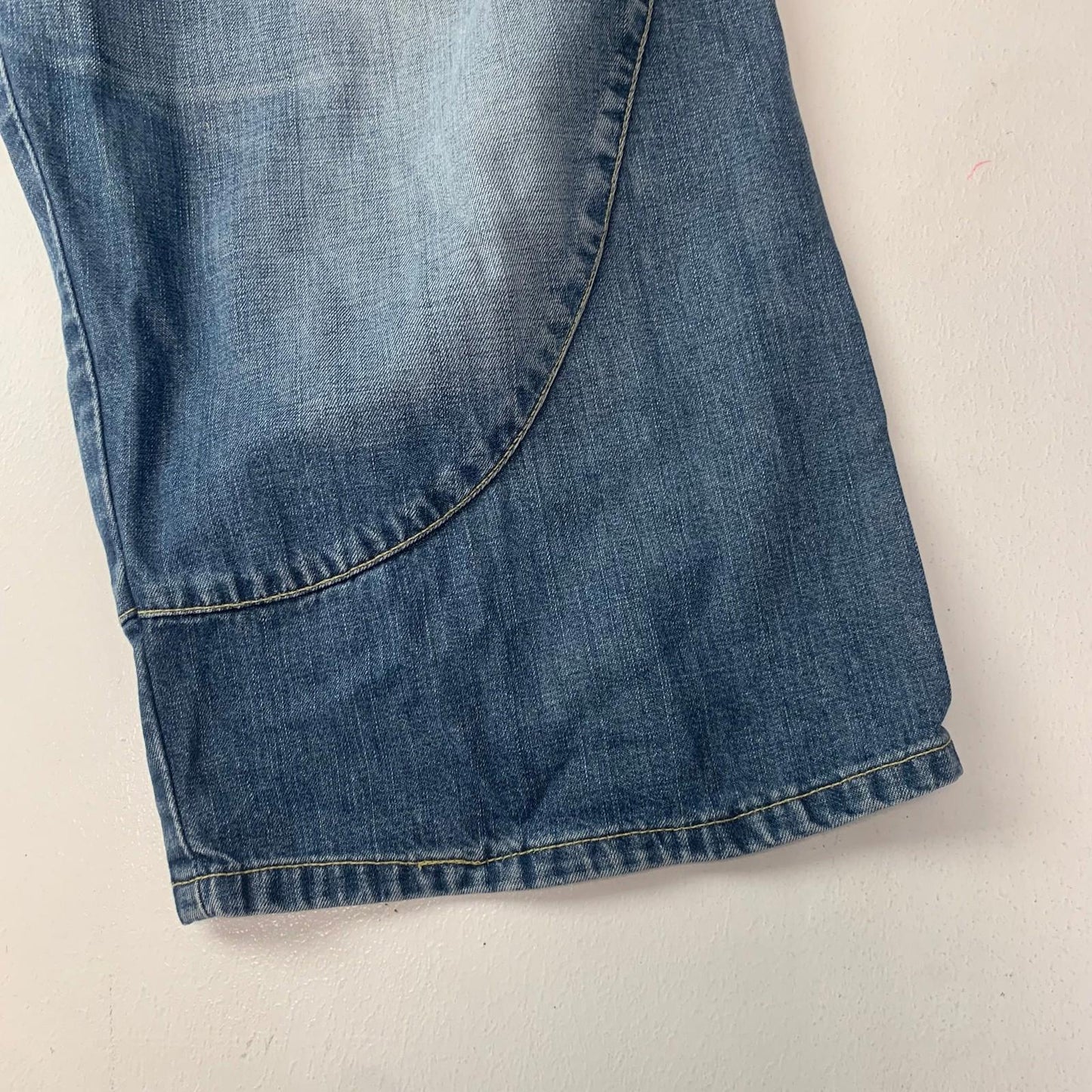 Levi's Denim Jorts Light Wash Button Fly Casual Relaxed Fit Blue Mens 38