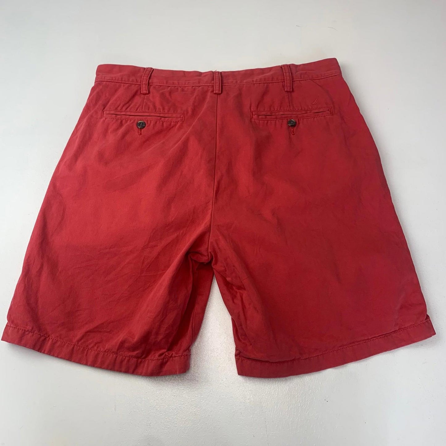 Nautica Chino Shorts Classic Fit Summer Red Casual Mens 36W