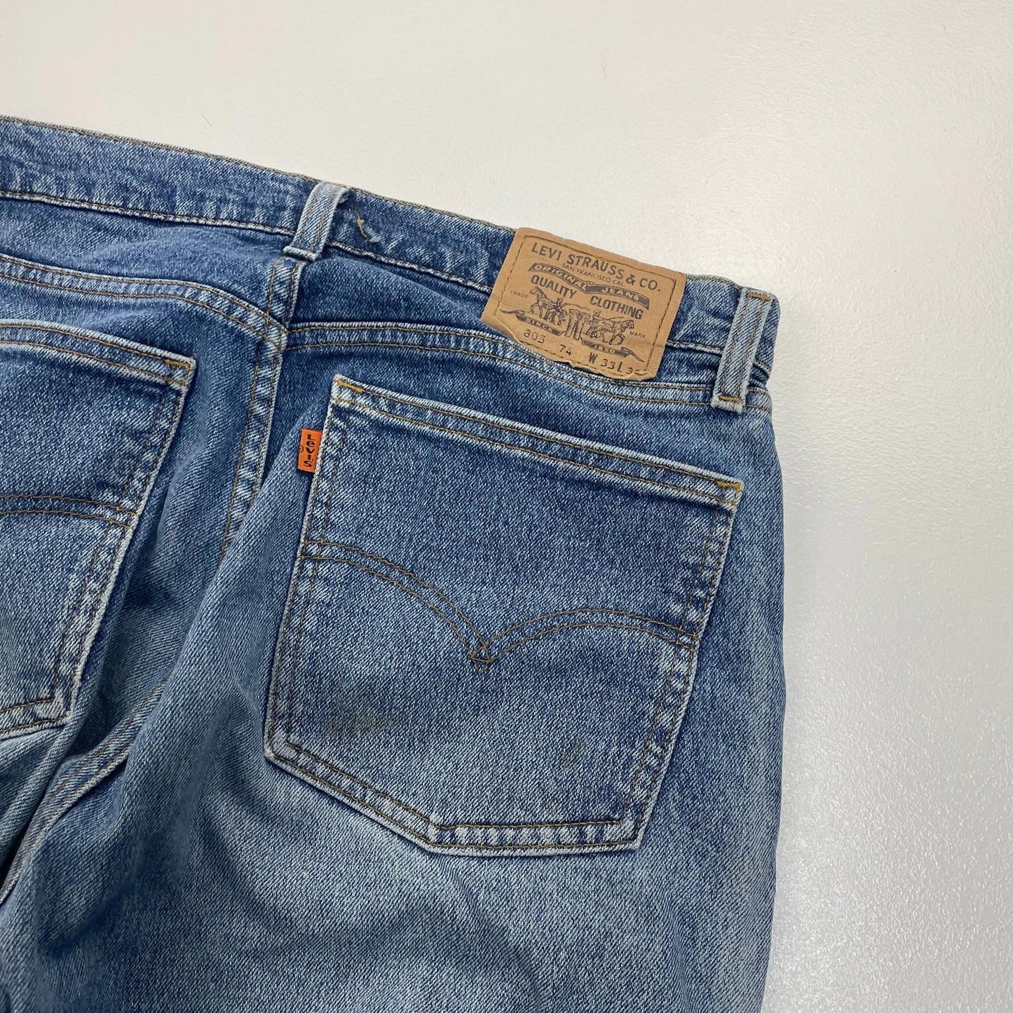Levi's 501 Jeans Classic Straight Fit Vintage Blue Denim Men's W33 L32