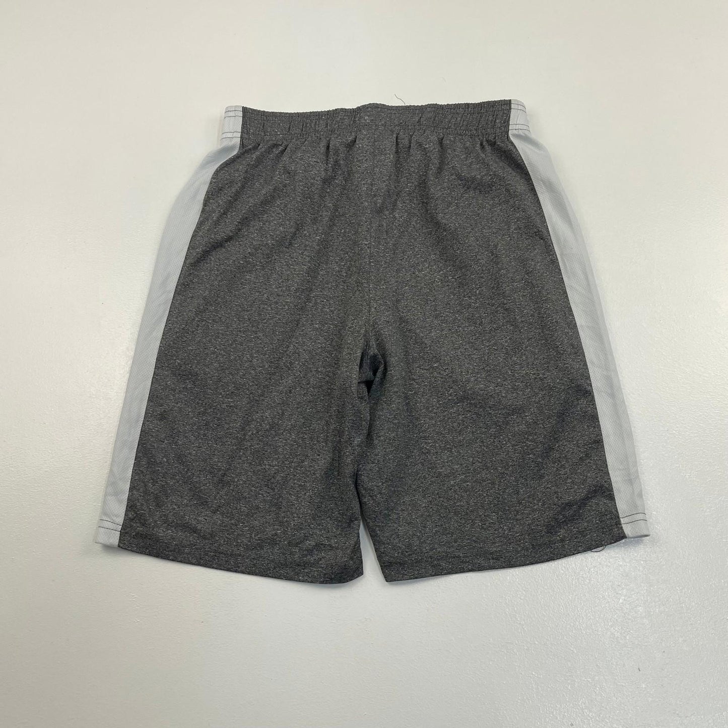 FILA Athletic Shorts Logo Print Grey Elastic Waist Boys L 14/16