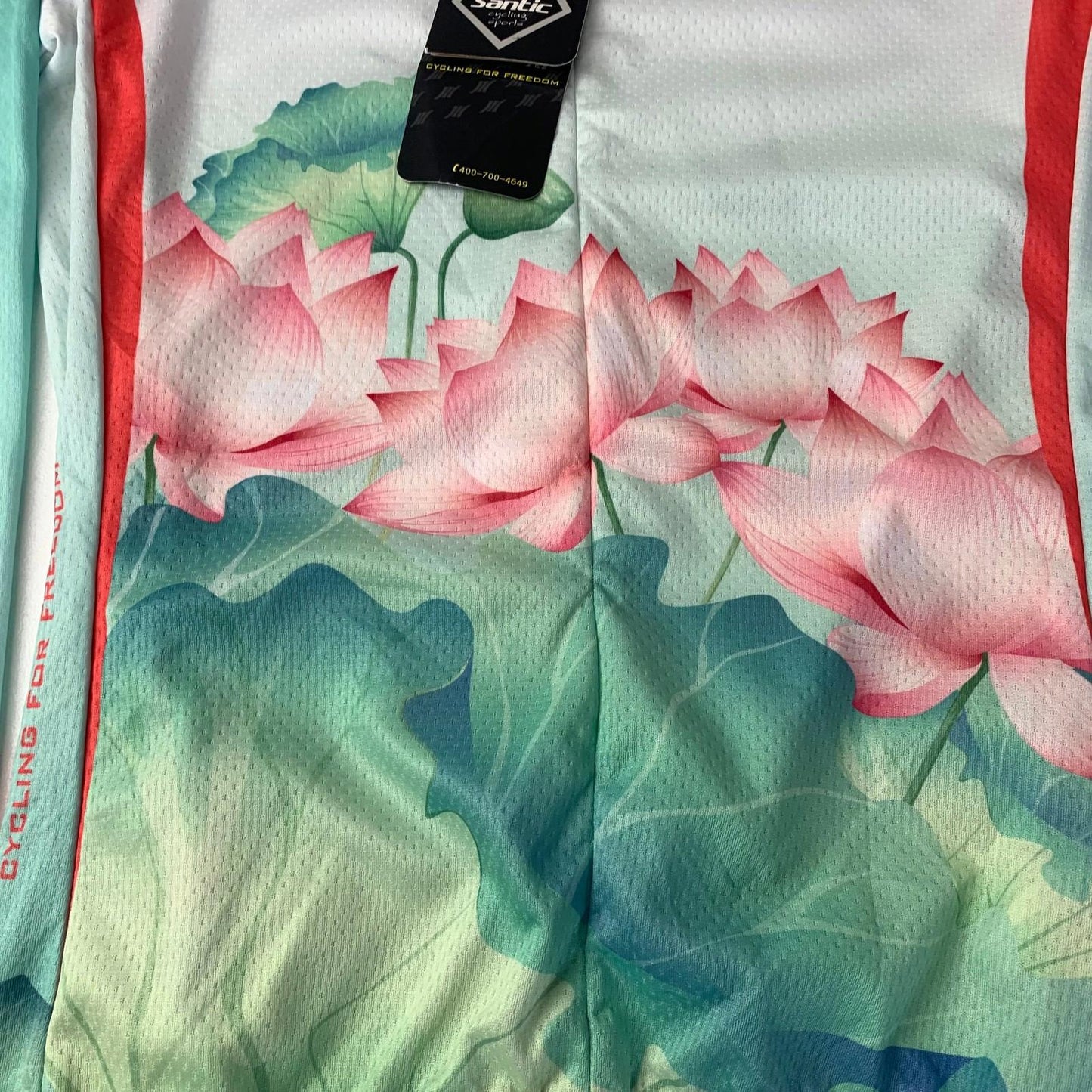 Santic Cycling Jersey Floral Long Sleeve Breathable Polyester Women S