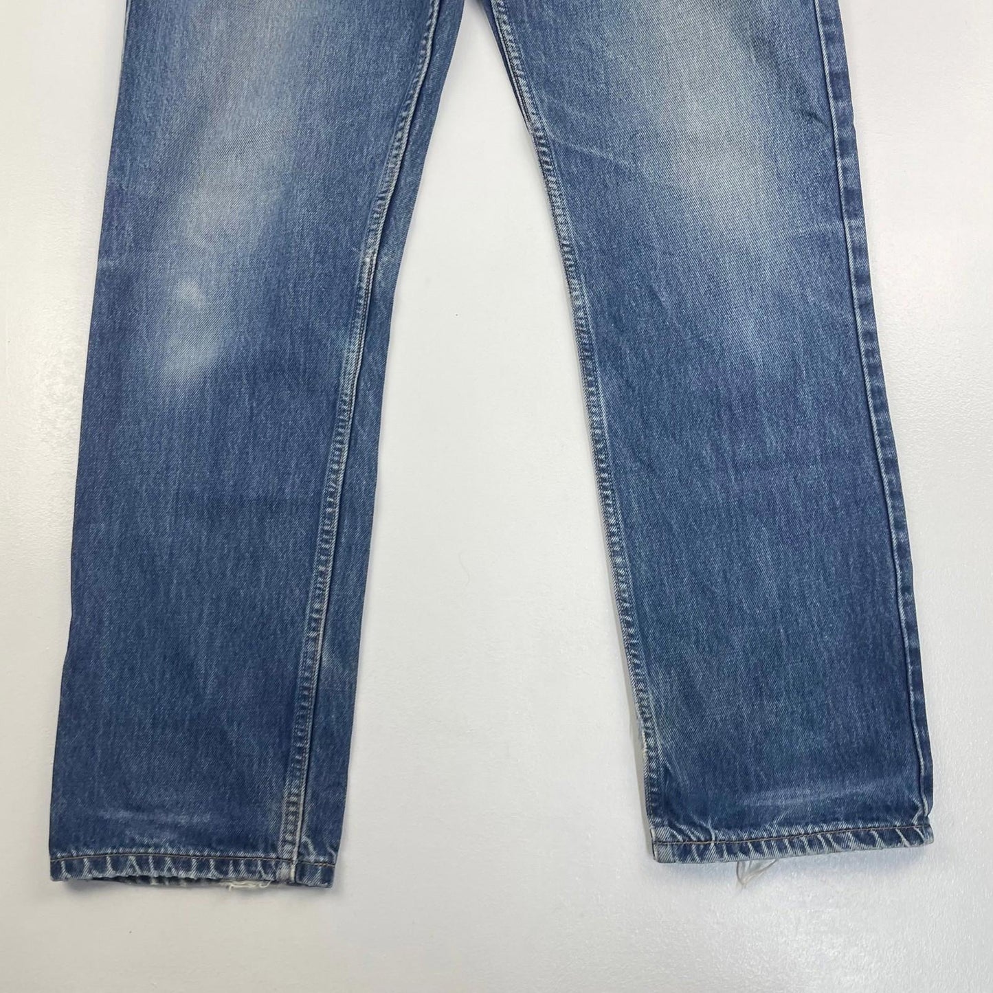 LEVI'S 521 Jeans Straight Distressed Blue Denim Mens W33 L32