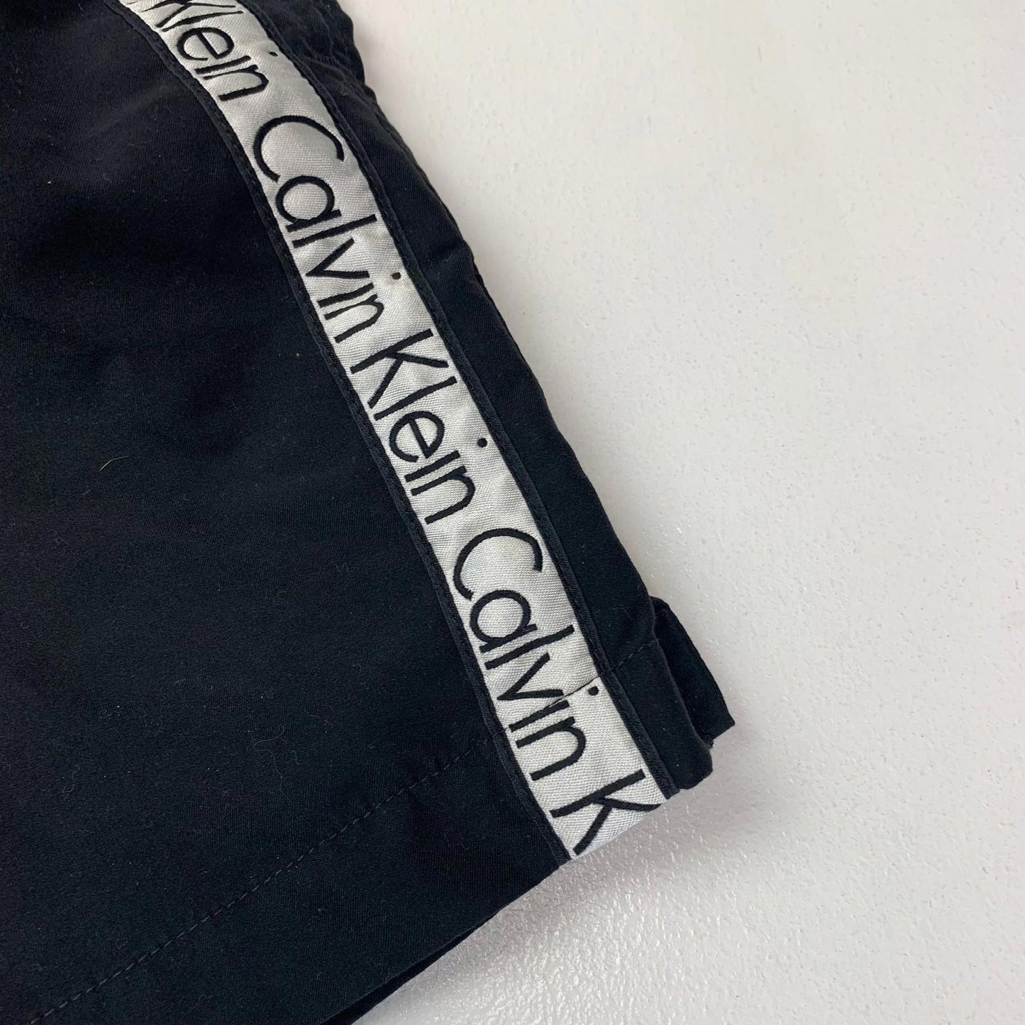 CALVIN KLEIN Swim Shorts Logo Tape Black Men's S