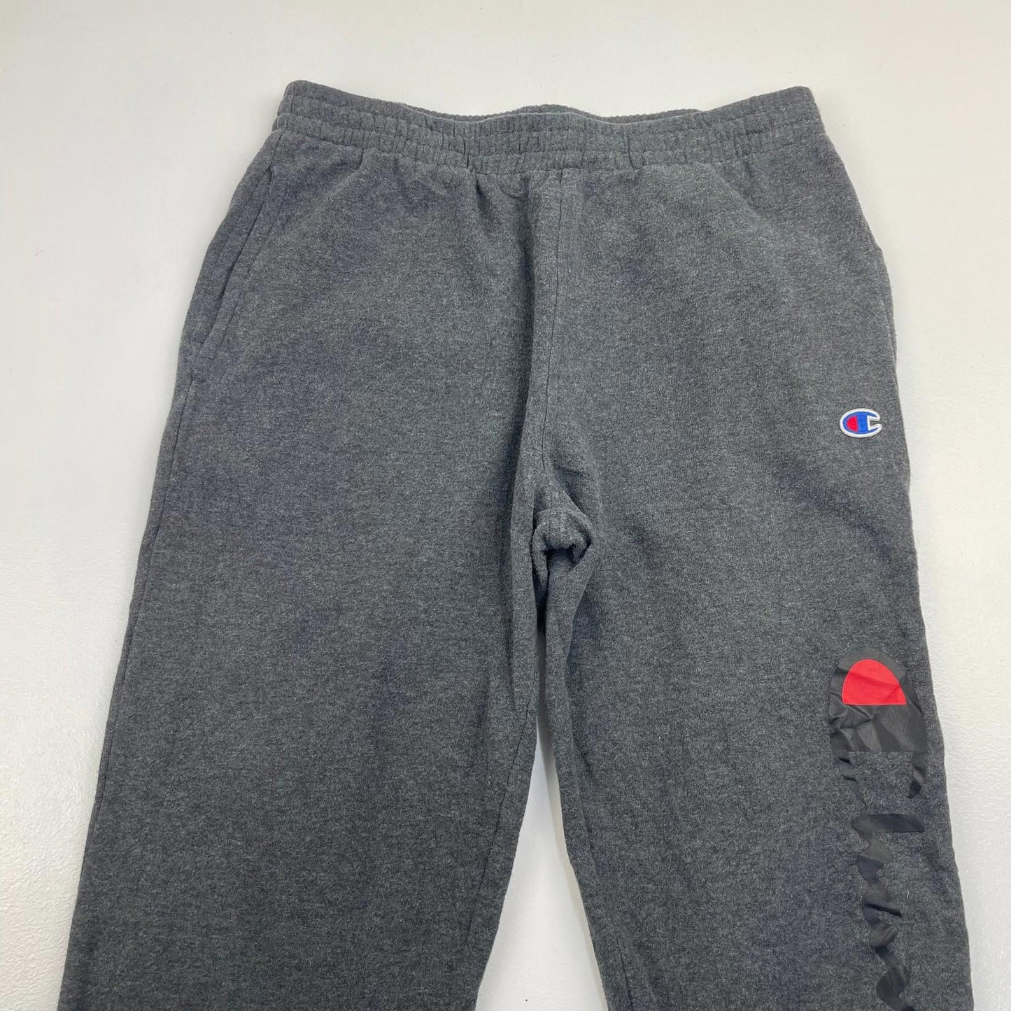Champion Authentic Athleticwear Jogger Sweatpants Logo Grey Boys Large