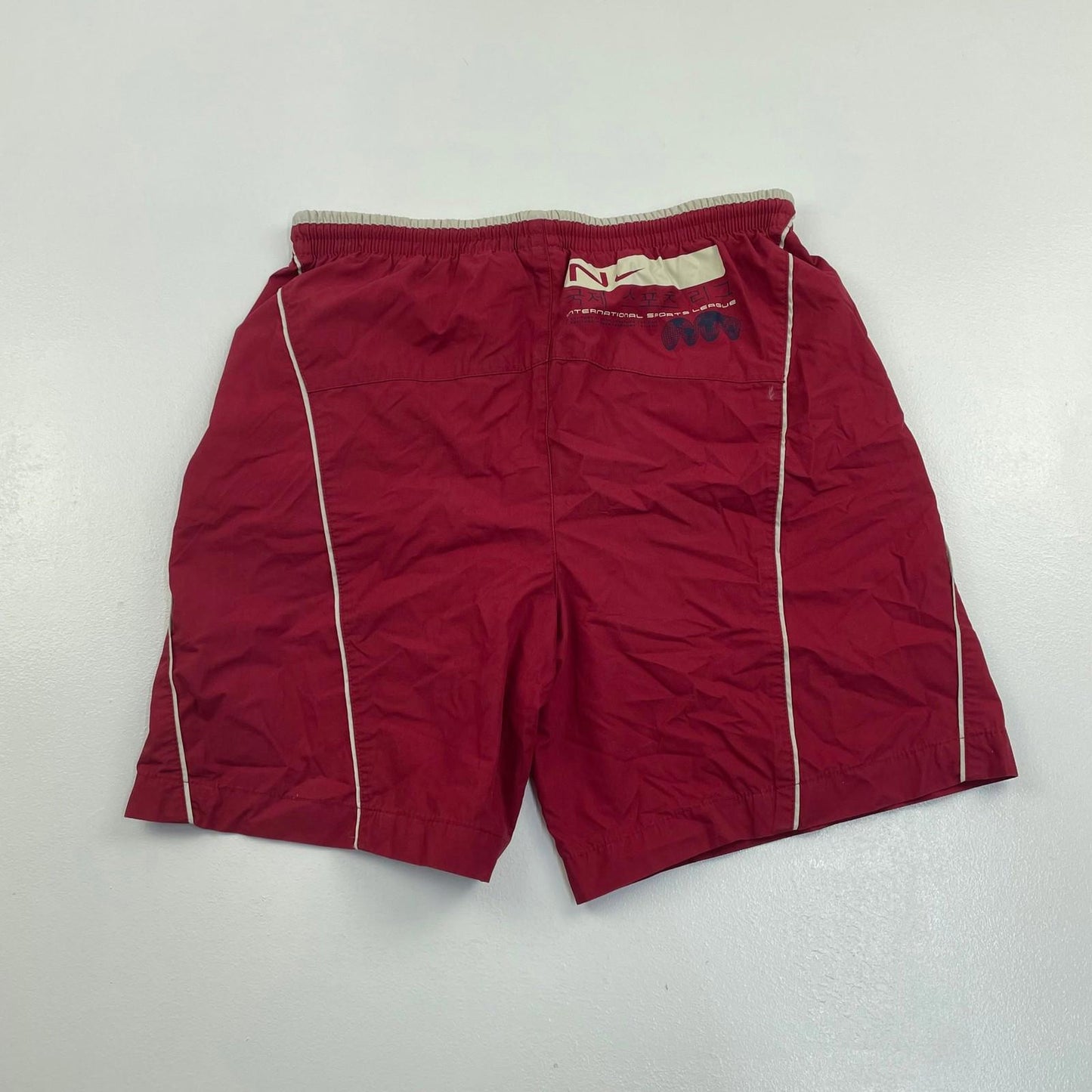 NIKE Swim Shorts Red Boys UK Label Size L 14-16