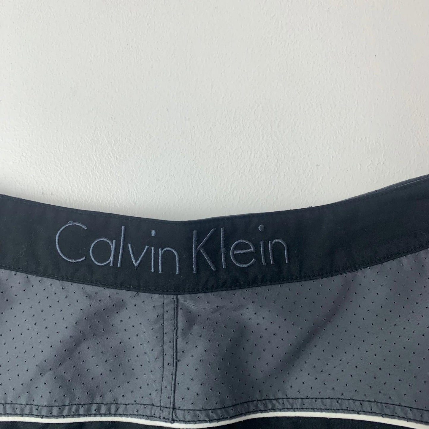 Calvin Klein Swim Shorts Black Grey Drawstring Active Mens M