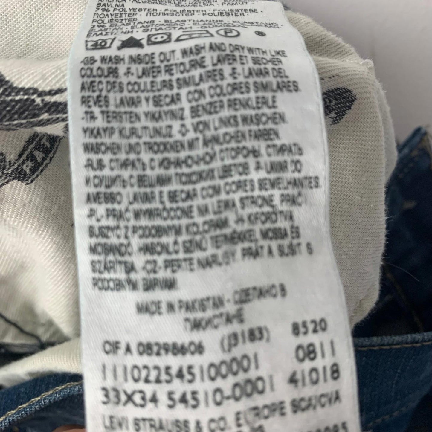 Levi Strauss & Co. Straight Jeans Washed Blue Denim Womens UK 12