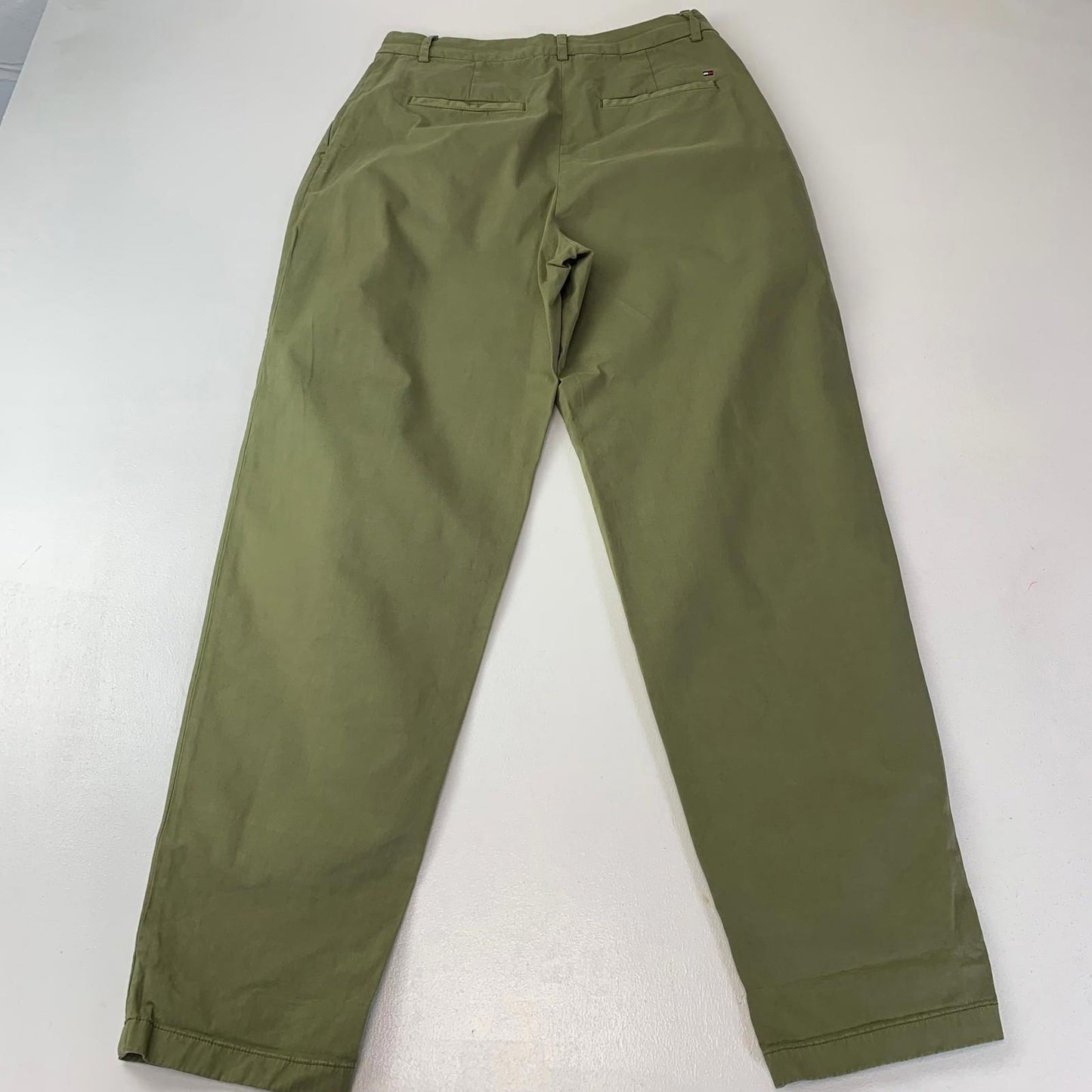 Tommy Hilfiger Trousers Straight Olive Green Women UK 8