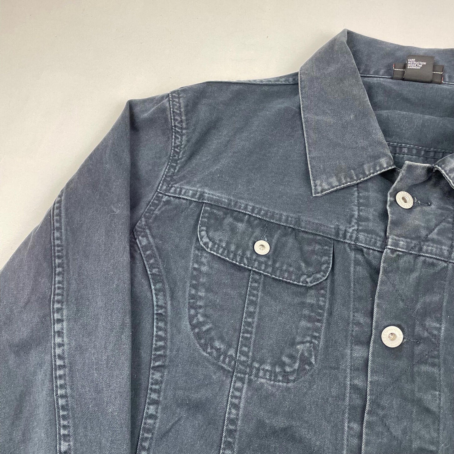 DIESEL Women’s Black Denim Trucker Jacket , Size XL