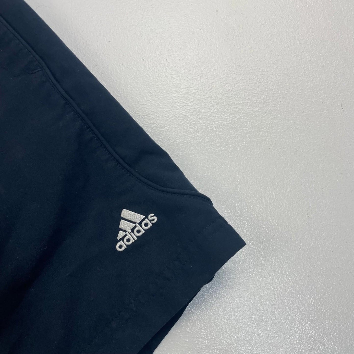 ADIDAS Athletic Shorts Elastic Waist Logo Navy Mens Size S