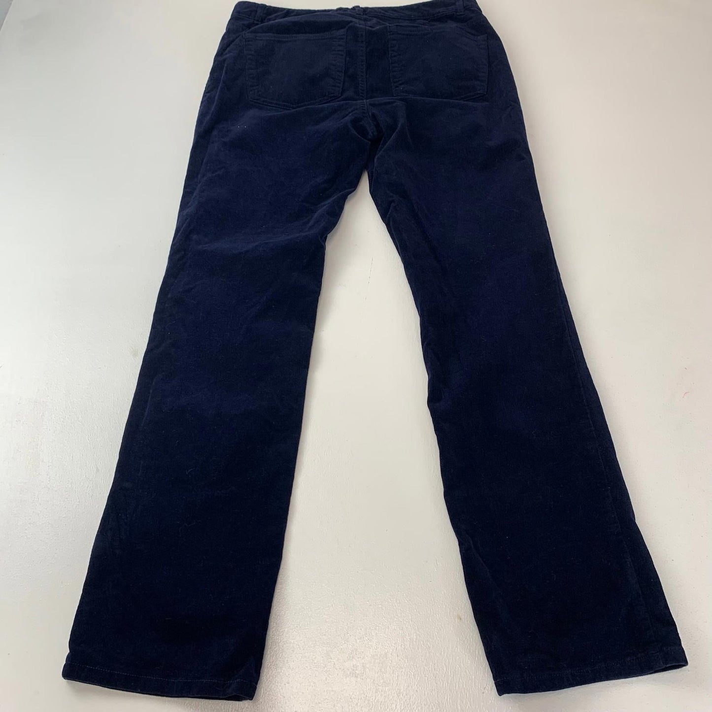 Chaps Denim Trousers Casual Corduroy Navy Blue Women UK 14
