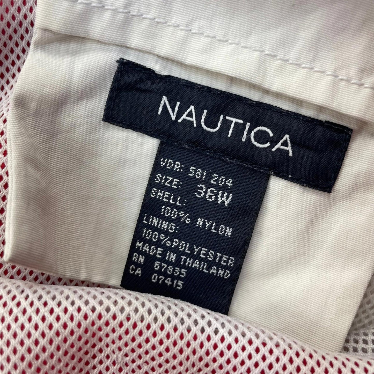 Nautica NS-83 Board Shorts Red White Blue Men's Swimwear Size W36