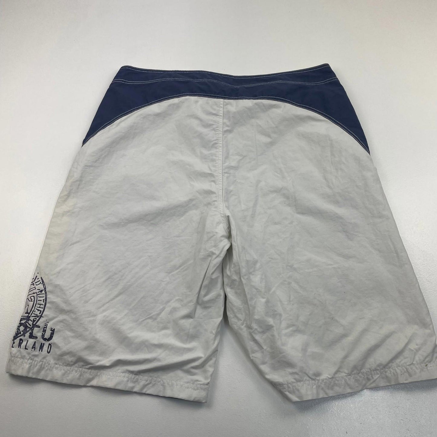 TIMBERLAND Stratham Swimwear Board Shorts Blue White Mens Waist 38