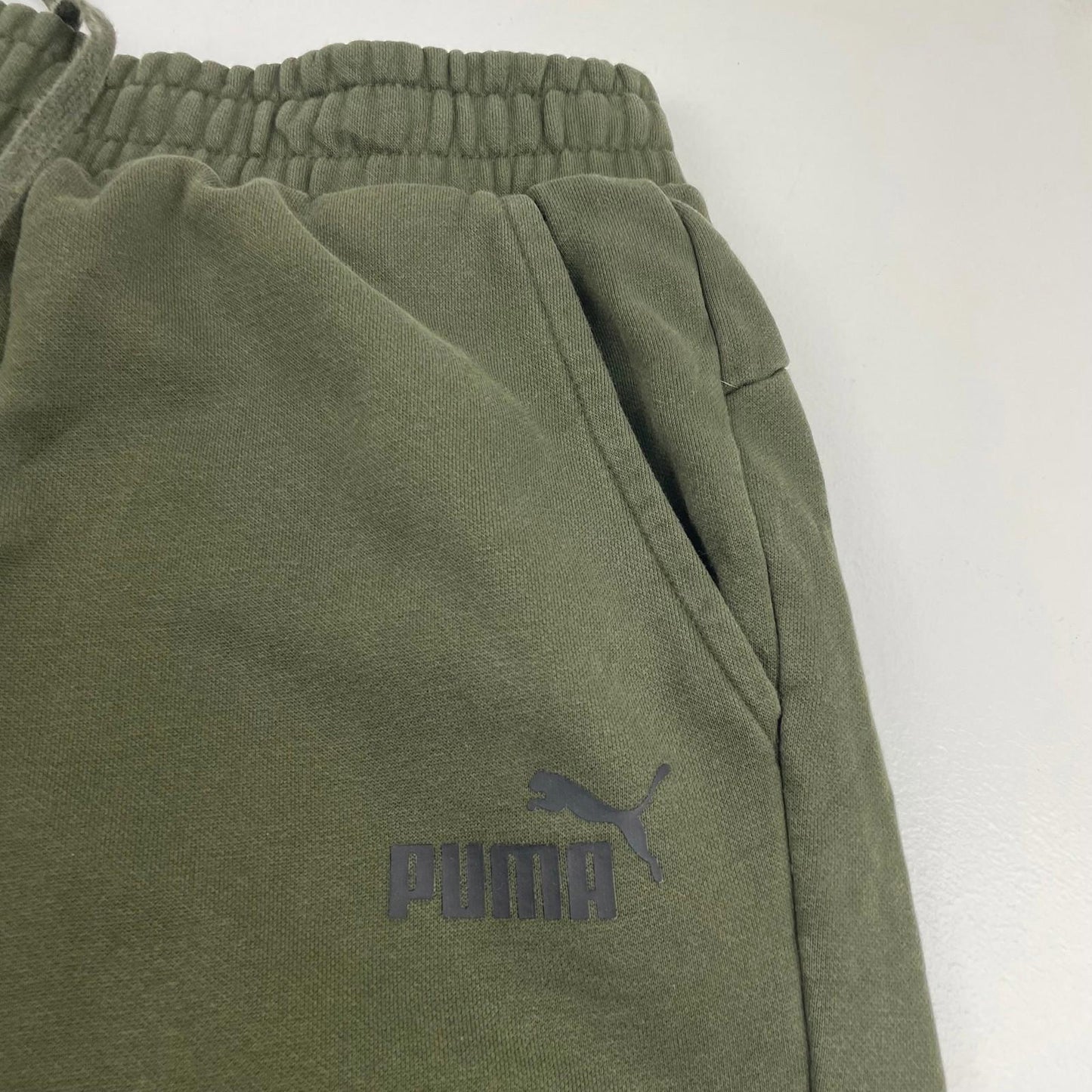 PUMA Jogger Track Pants Elastic Waist Green Mens S