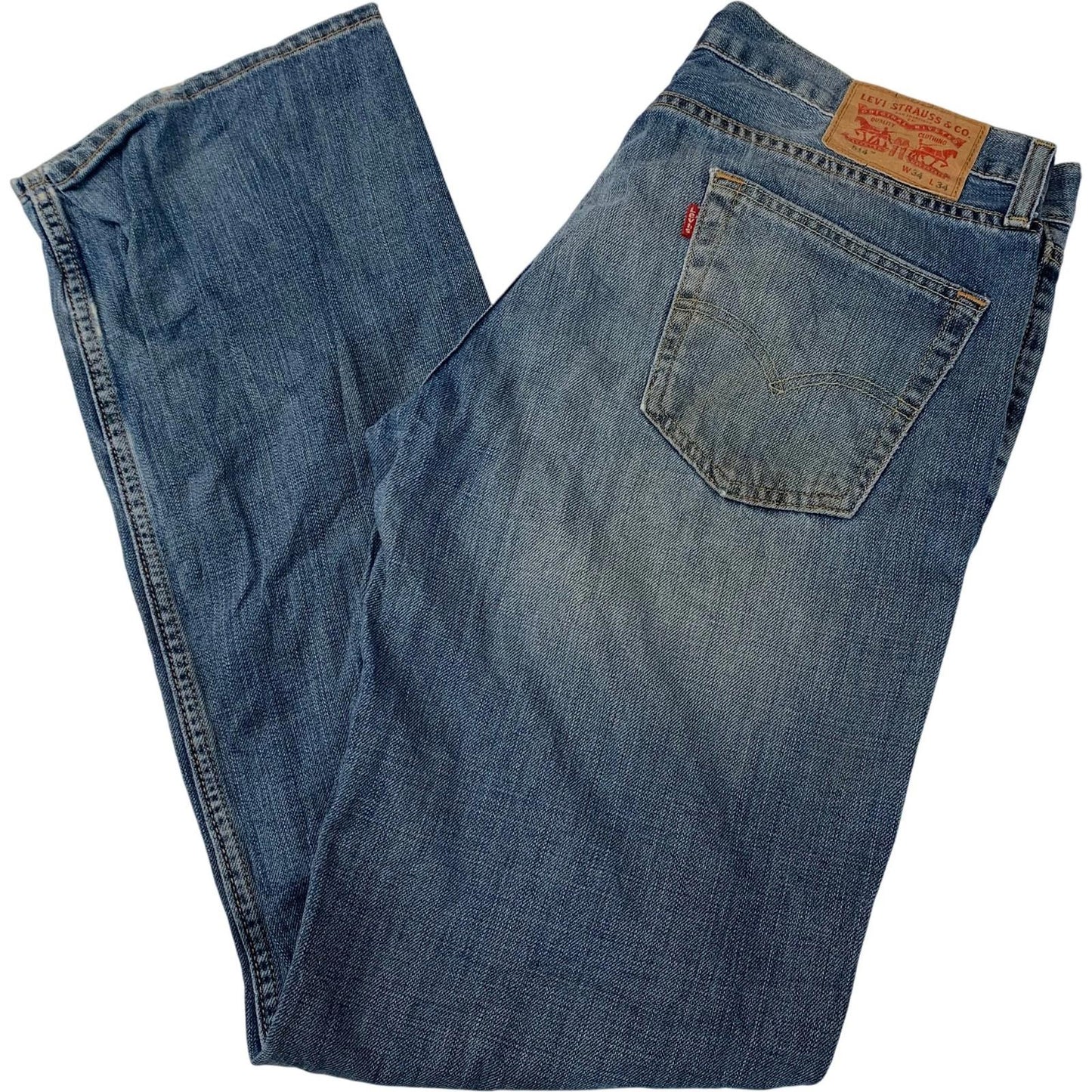 LEVI'S 514 Straight Fit Jeans Classic Blue Denim Mens W34 L34