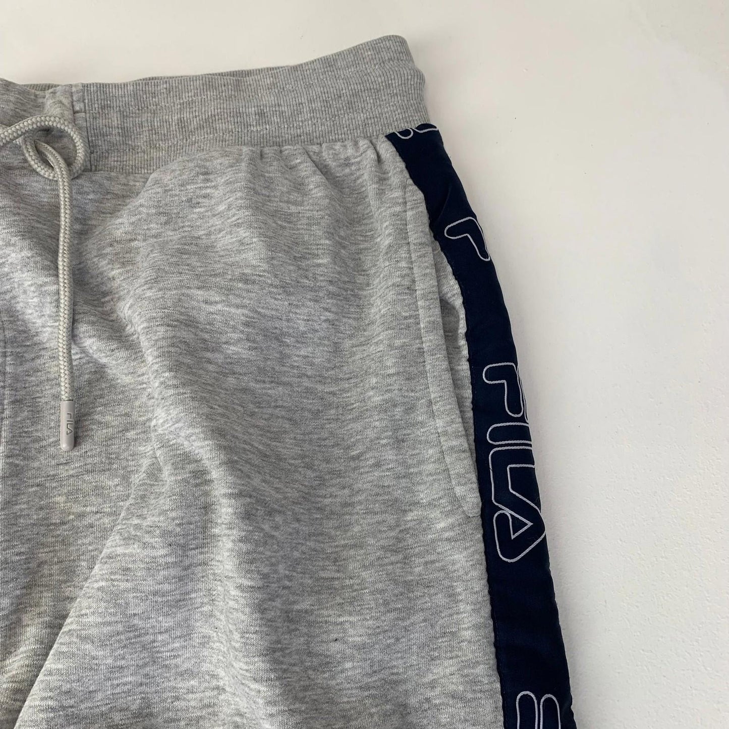 FILA Jogger Trousers Side Stripe Logo Grey Mens Large