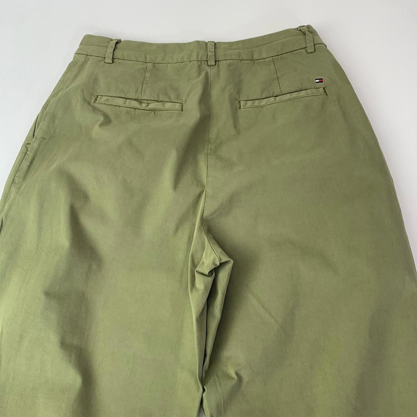 Tommy Hilfiger Trousers Straight Olive Green Women UK 8
