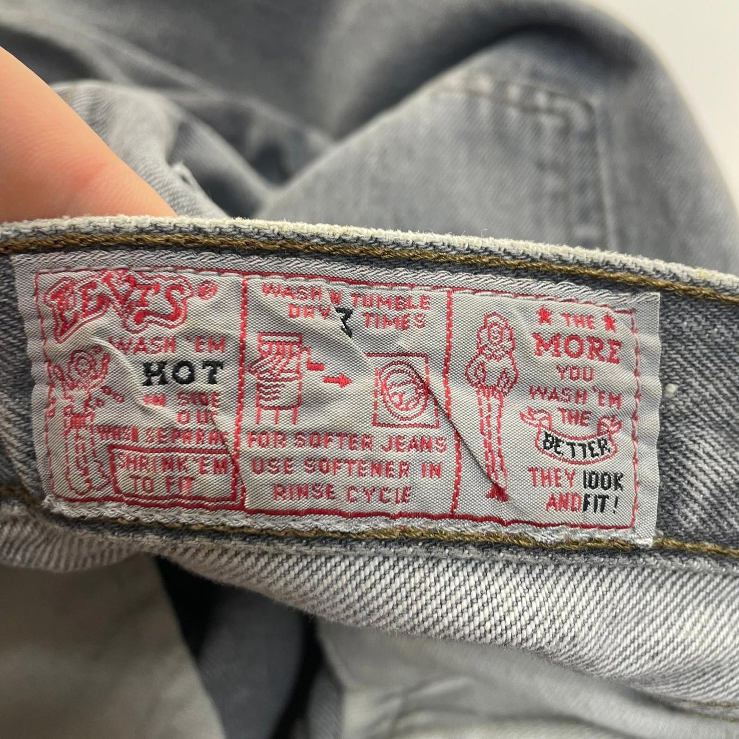 Levi's Vintage Jeans Grey Straight Leg Classic Women UK Size 8