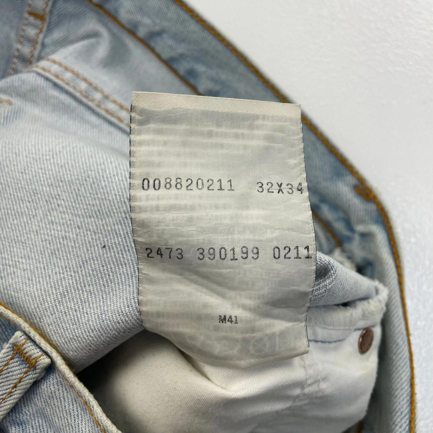 Levi's Straight Leg Jeans Light Wash Denim Classic Mens 32 X 34