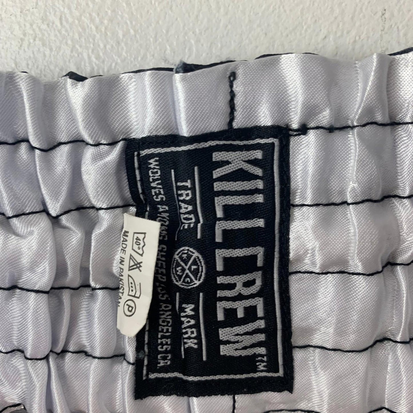 Kill Crew Wrestling Boxing Shorts Black Gold Striped Design Mens XXL