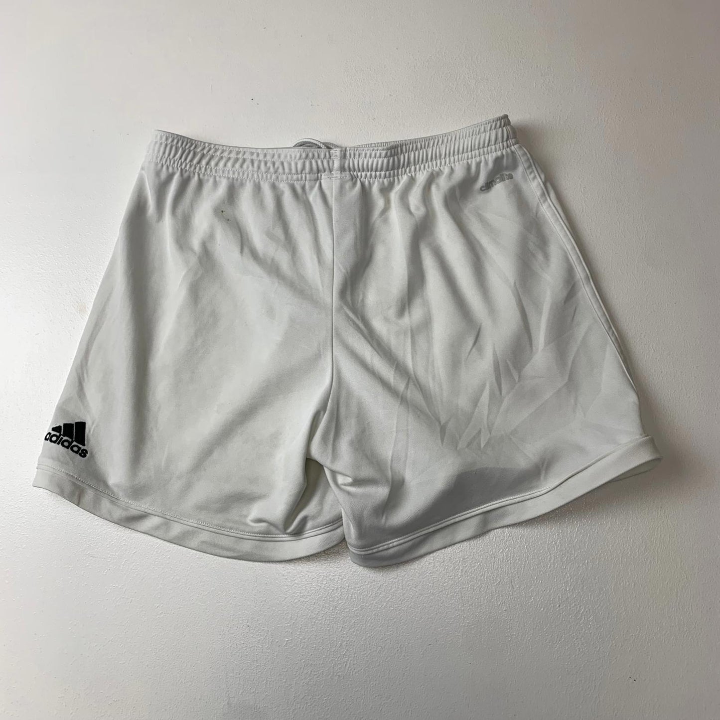 ADIDAS Climalite Shorts Drawstring Elastic Waist White Women's Size S UK 8-10