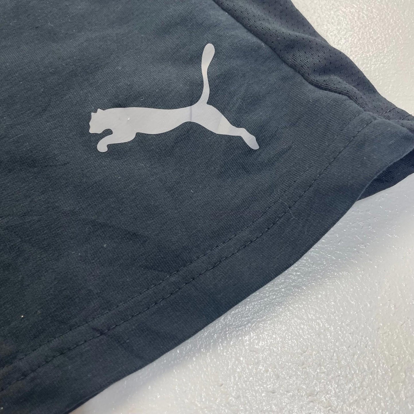 Puma Shorts Athletic Drawstring Black Casual Mens Medium