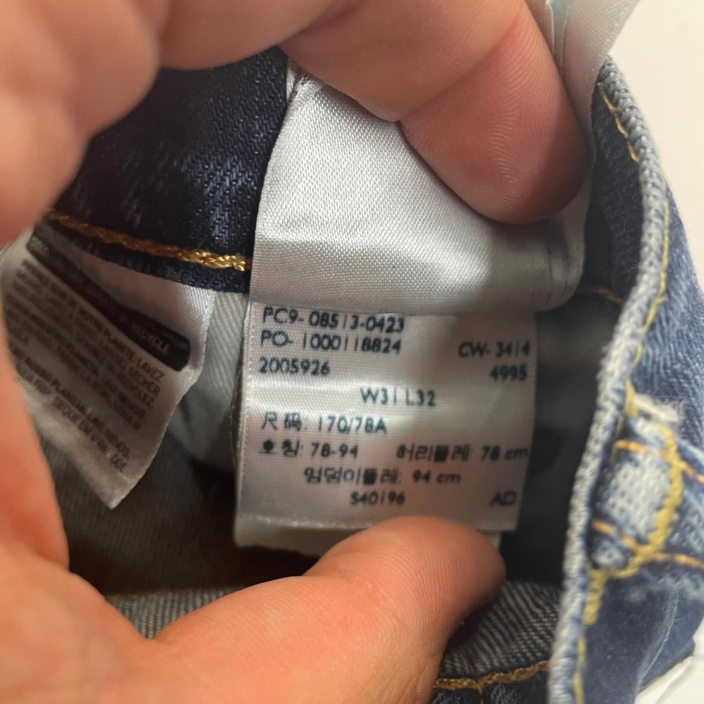 Levi's Denim Jeans Classic Straight Leg Blue Mens Label Size W31 L32