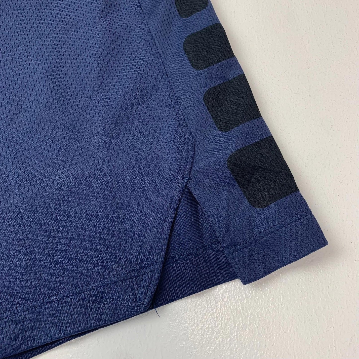 NIKE Boys Athletic Shorts Mesh Breathable Blue Sports Elastic Waist L