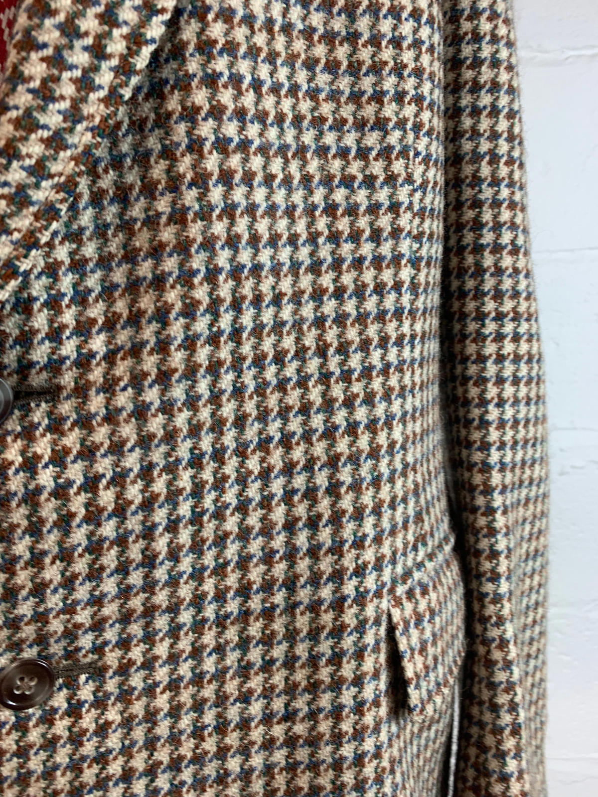 Mens BURTON TAILORED Harris Tweed Wool Jacket / Brown / 42R