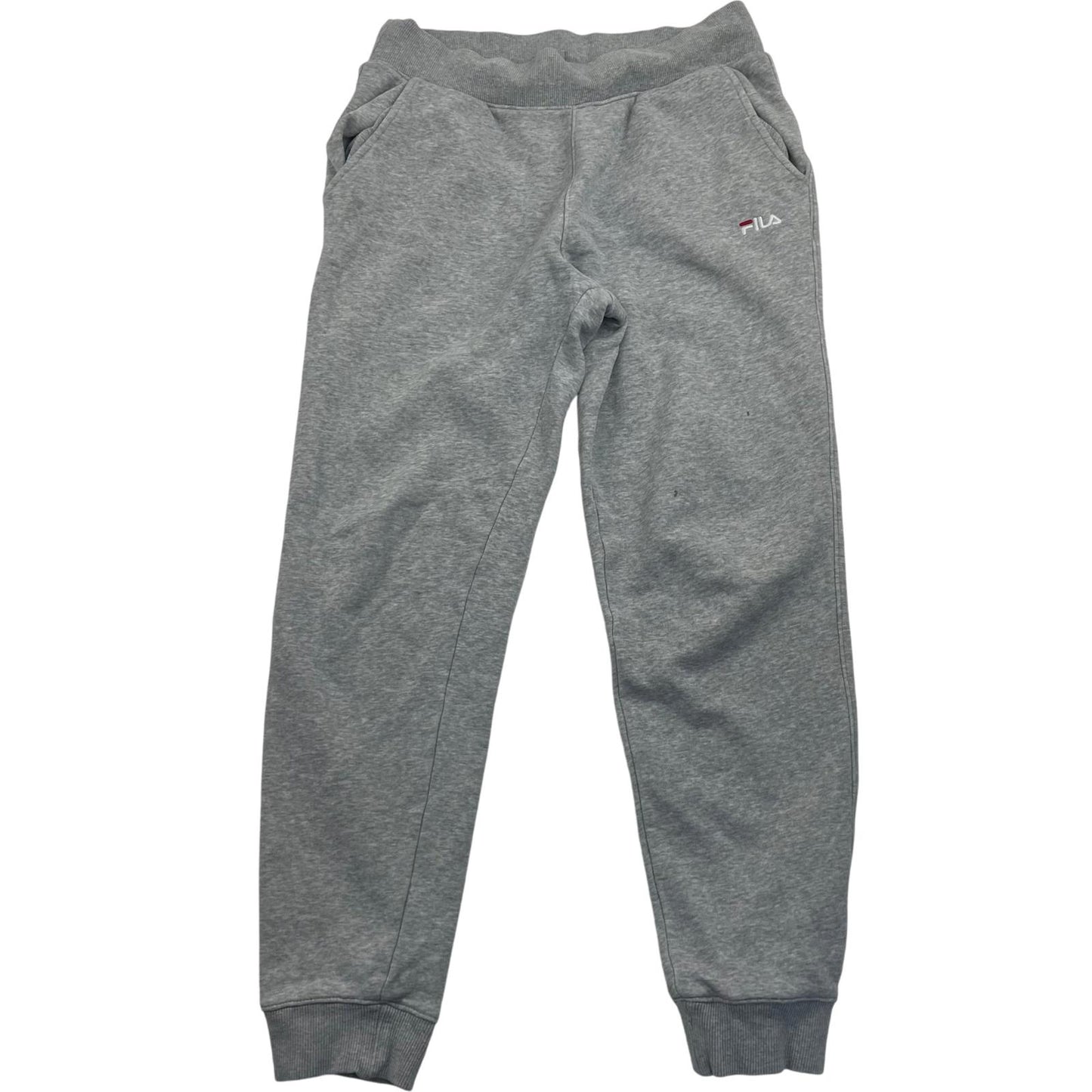 FILA Jogger Sweatpants Elastic Waist Grey Logo Women's Medium