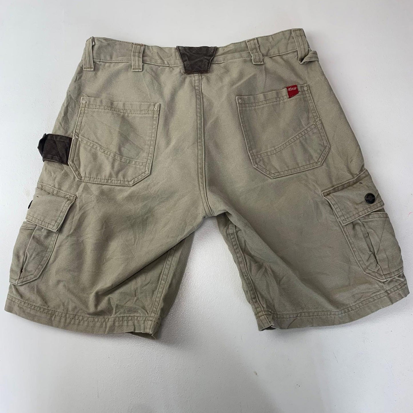 Red Kap Cargo Shorts Workwear Utility Beige Men's Size 32