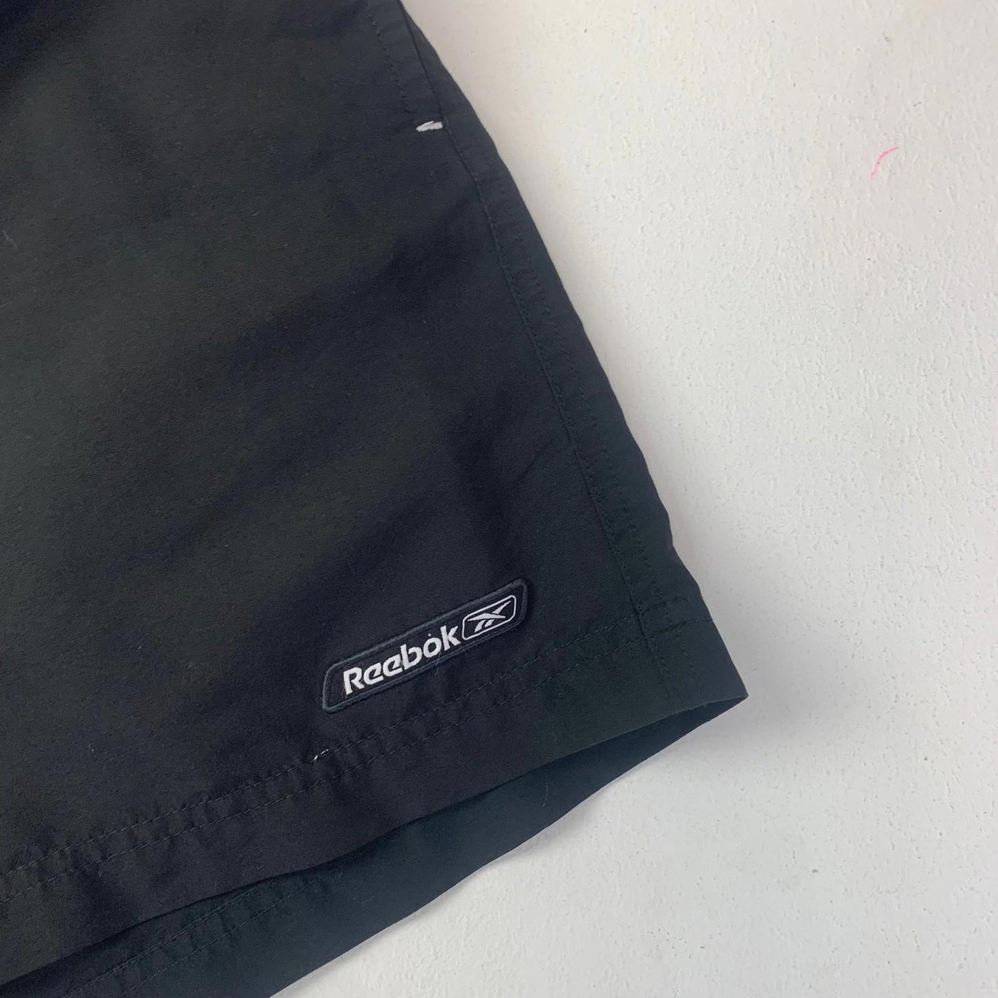 Reebok Swim Shorts Elastic Waist Drawstring Black Mens S