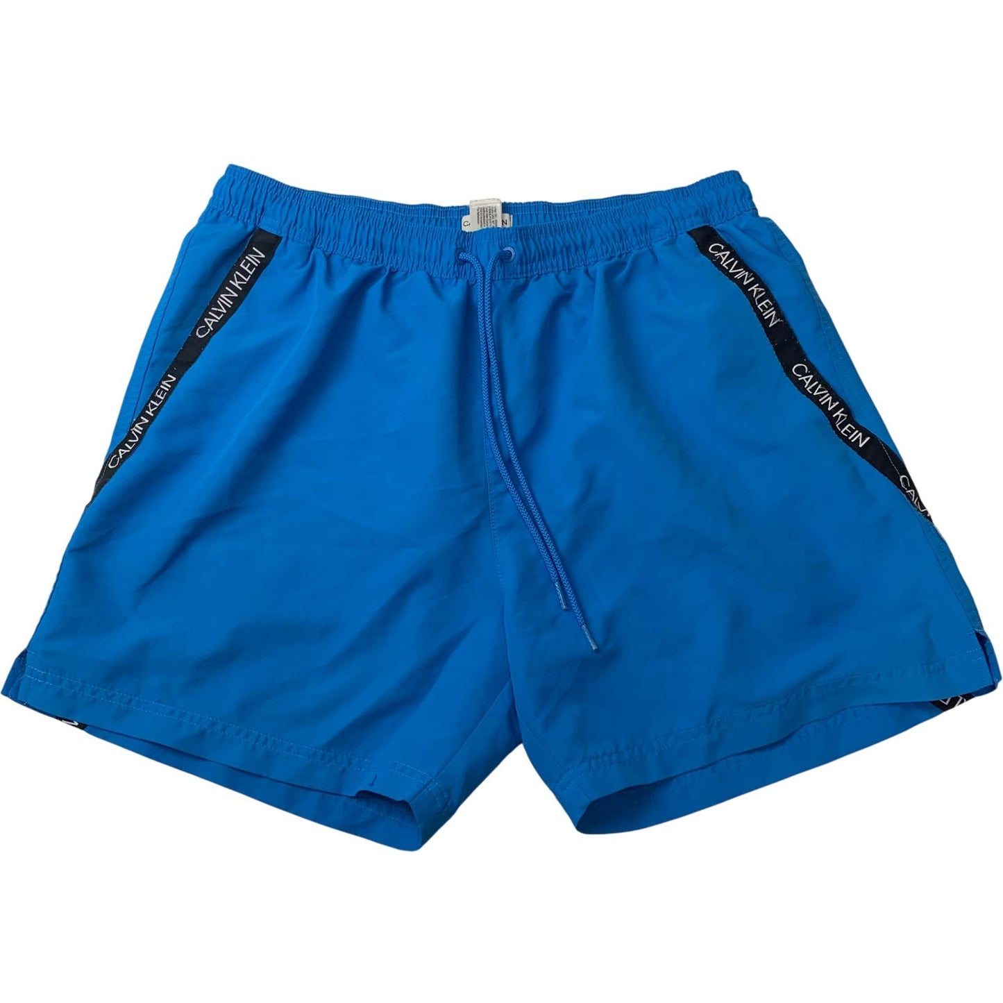 CALVIN KLEIN Swim Shorts Logo Tape Blue Mens Large