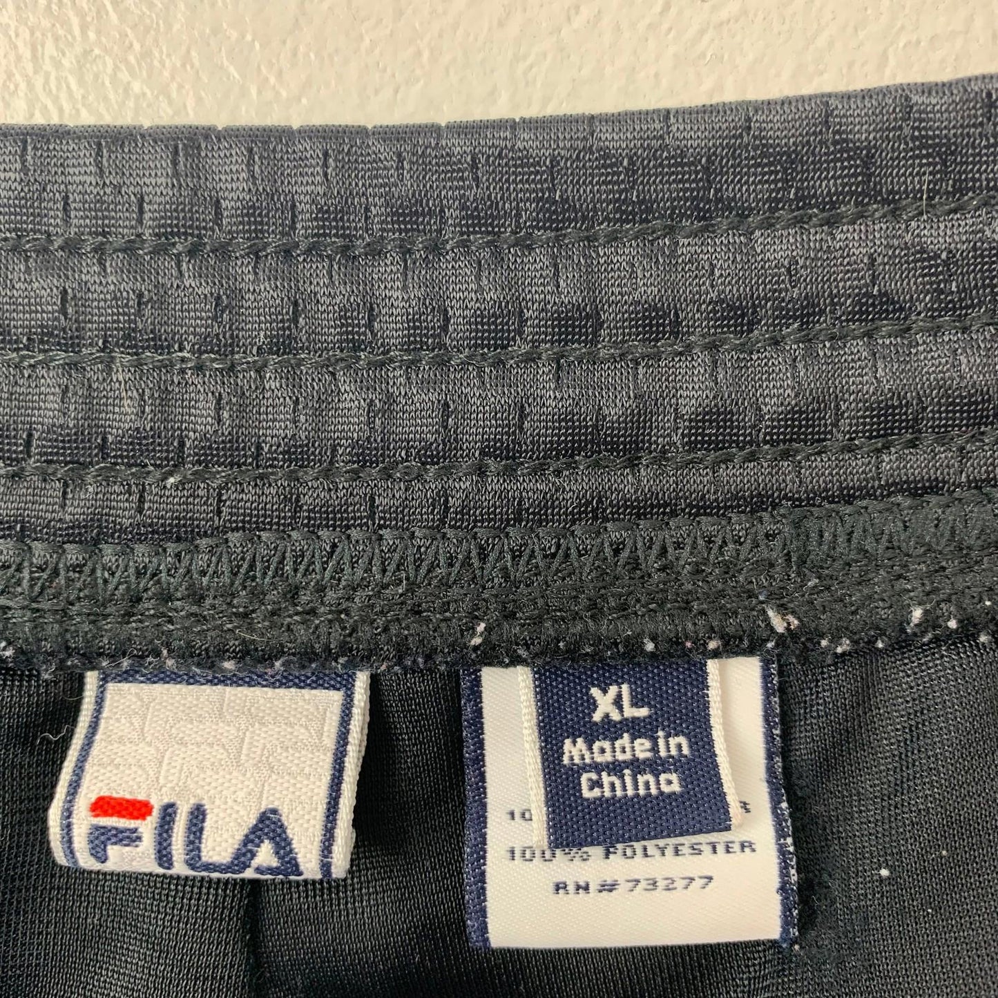 FILA Boys Mesh Athletic Shorts Black Elastic Waist XL