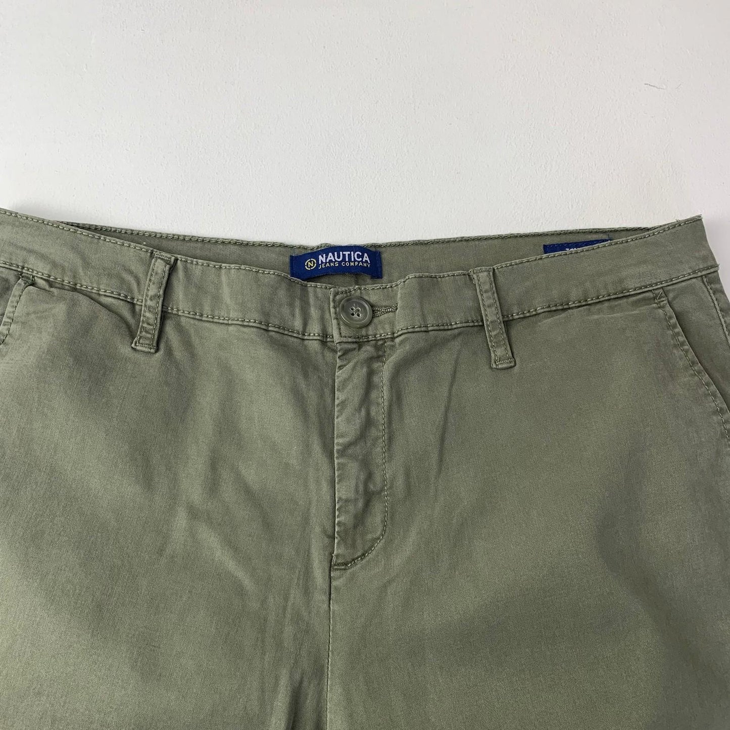 Nautica Jeans Company Tencel Ankle Trousers Green Womens UK 14