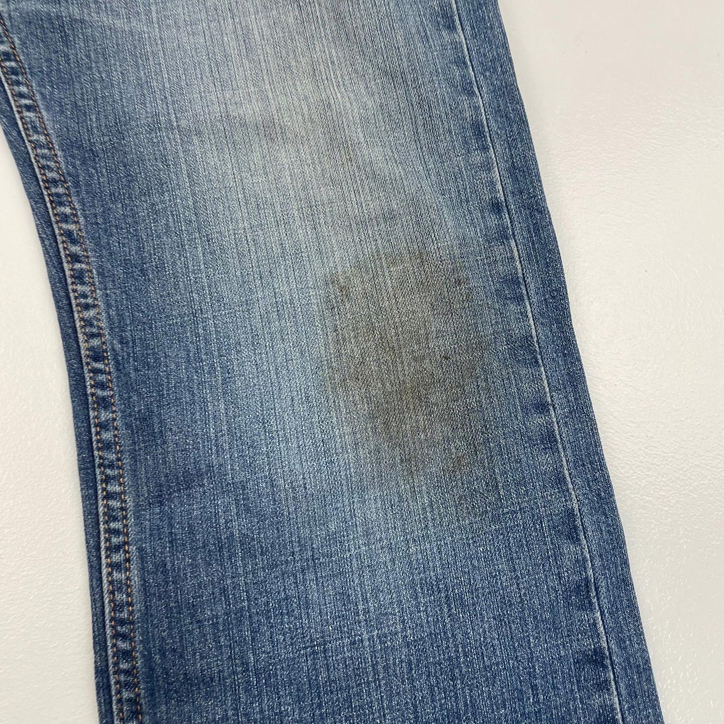LEVI'S 505 Jeans Straight Fit Blue Denim Vintage Washed Mens W34 L30