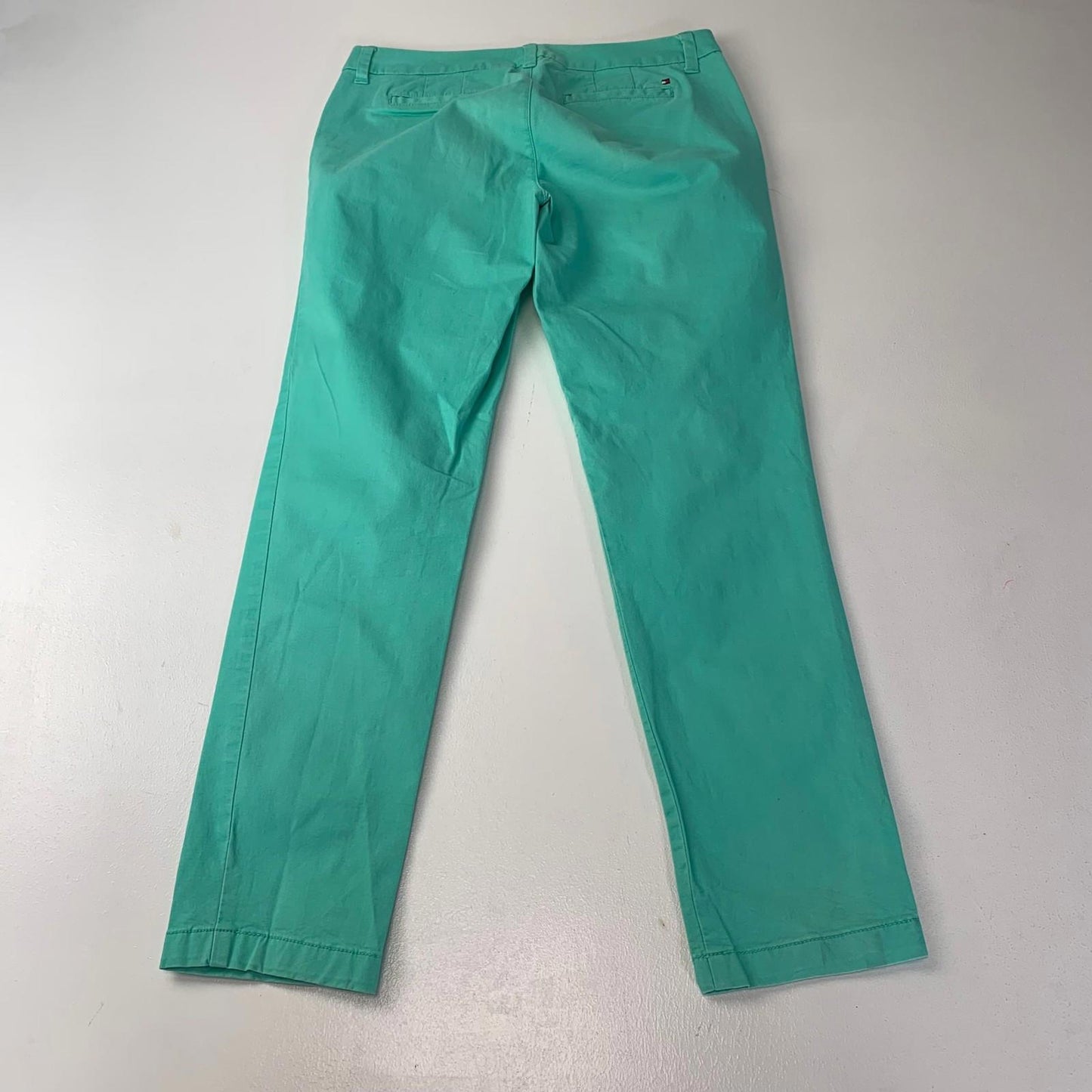 Tommy Hilfiger Stretch Slim Ankle Trousers Green Women UK 6