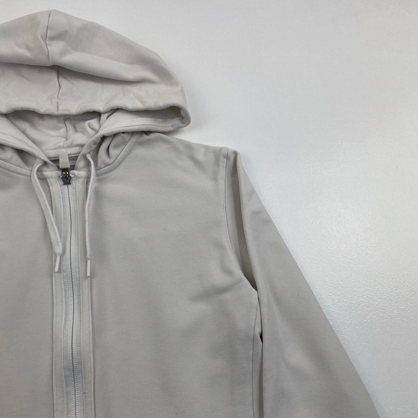 Women’s NIKE White Full Zip Nike-Fit Hoodie , Size M