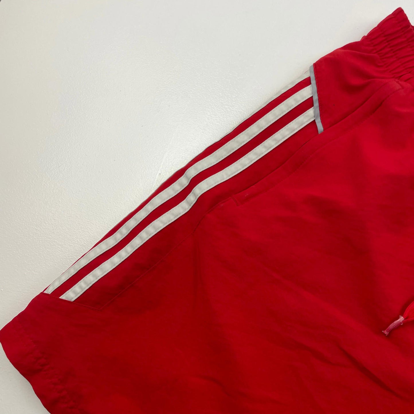 Men’s ADIDAS Red Swimming Shorts , Spellout , Size M