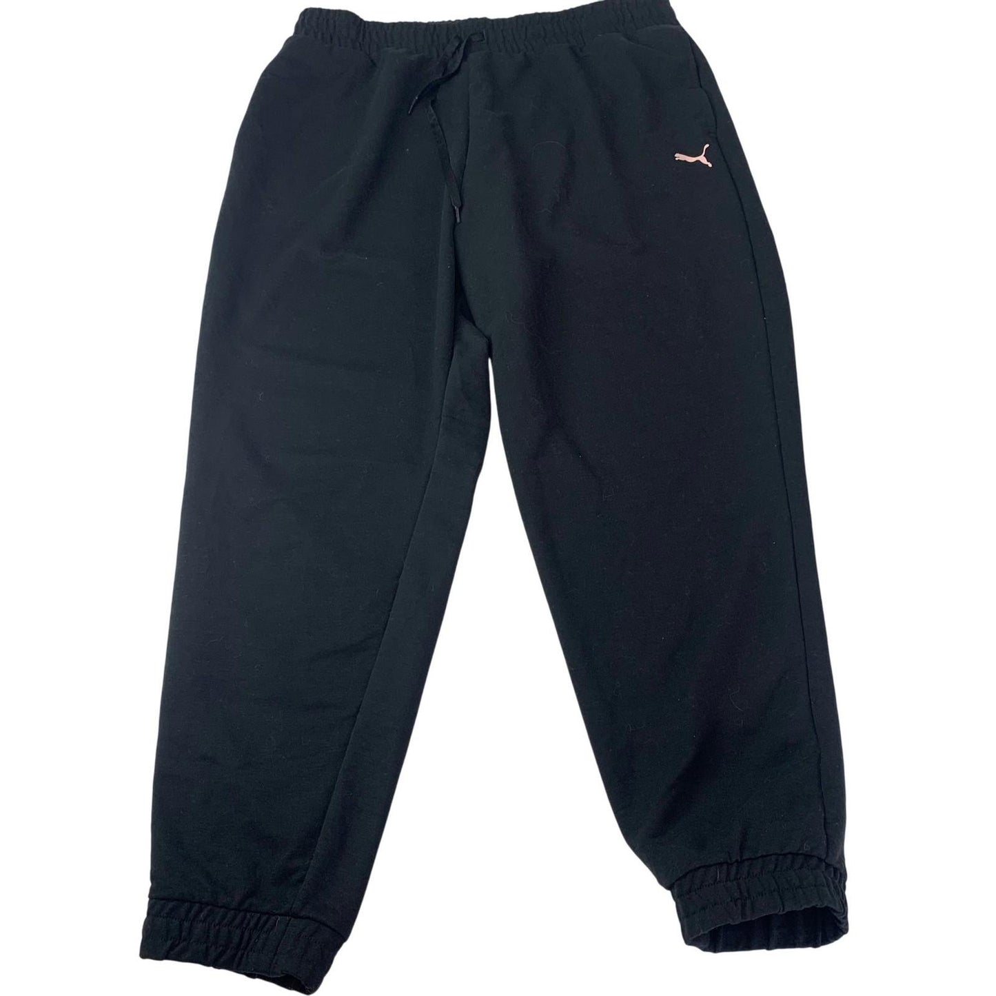 Puma Jogger Track Pants Elastic Waist Comfort Black Women's XL