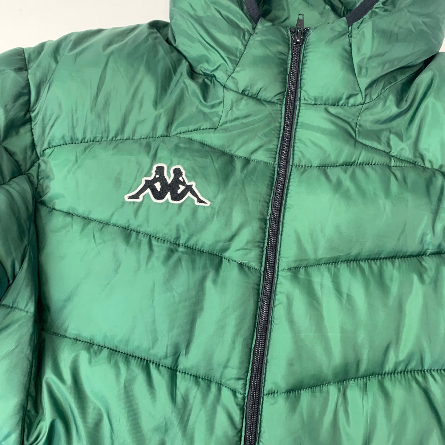 Unisex Kappa L - XL Green Puffer Jacket / Hood