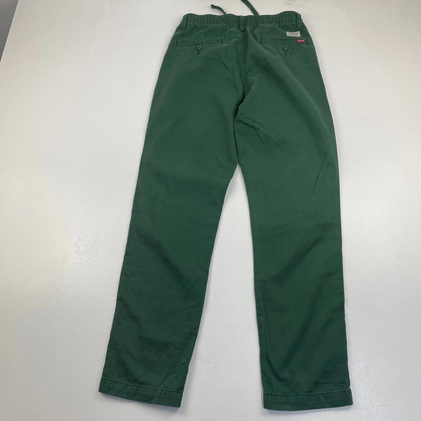 Levi's Chino Trousers Casual Green Elastic Waistband Mens XS