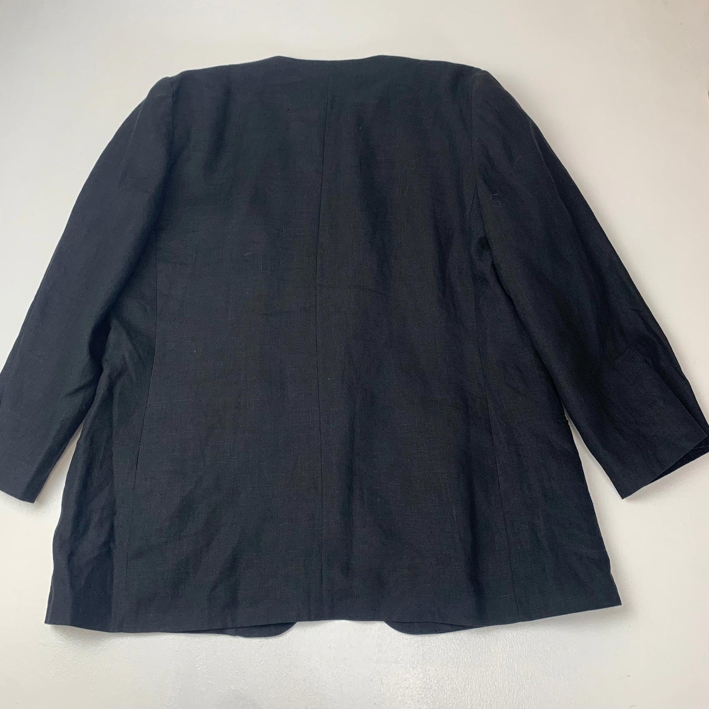 Women’s Vintage Italian Linen Jacket / Black / Italian 50