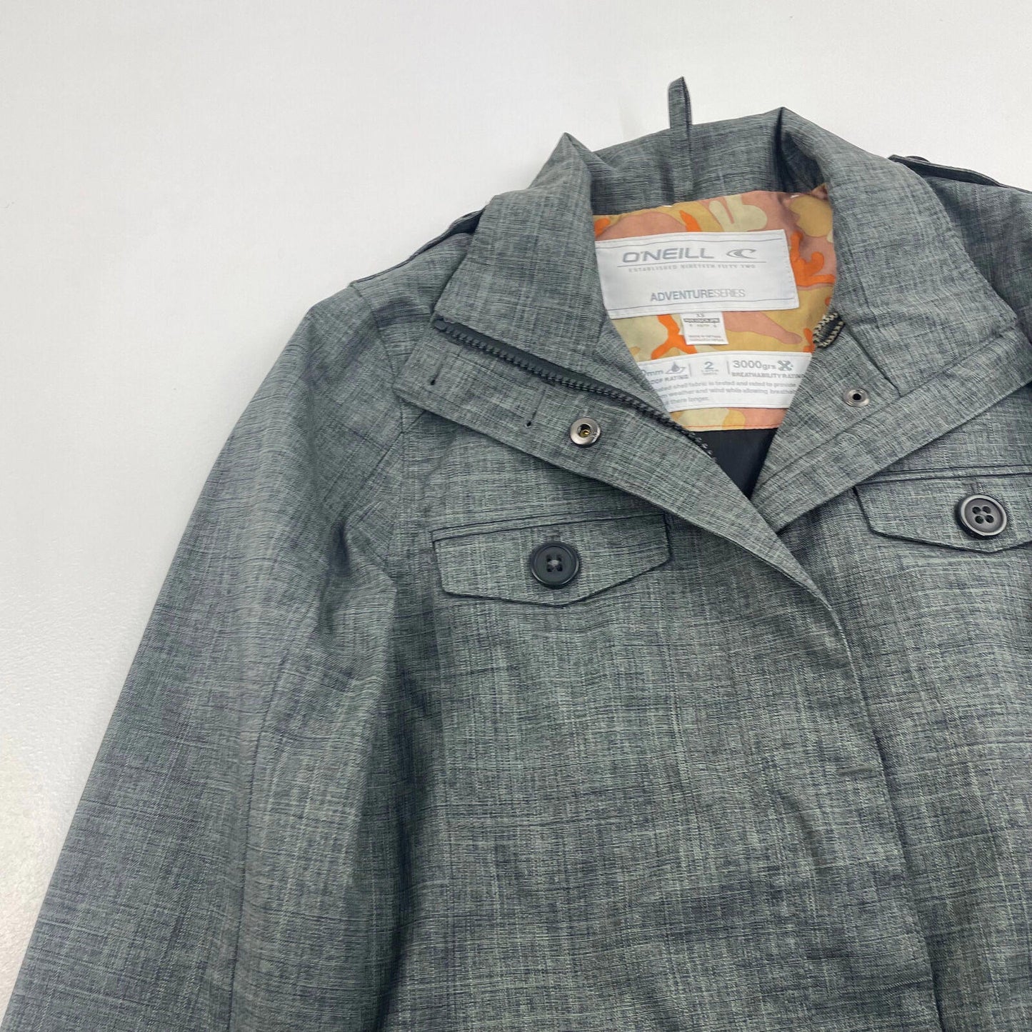 Women’s O’NEILL Grey 3KM Waterproof Adventure Series Jacket , Size XS