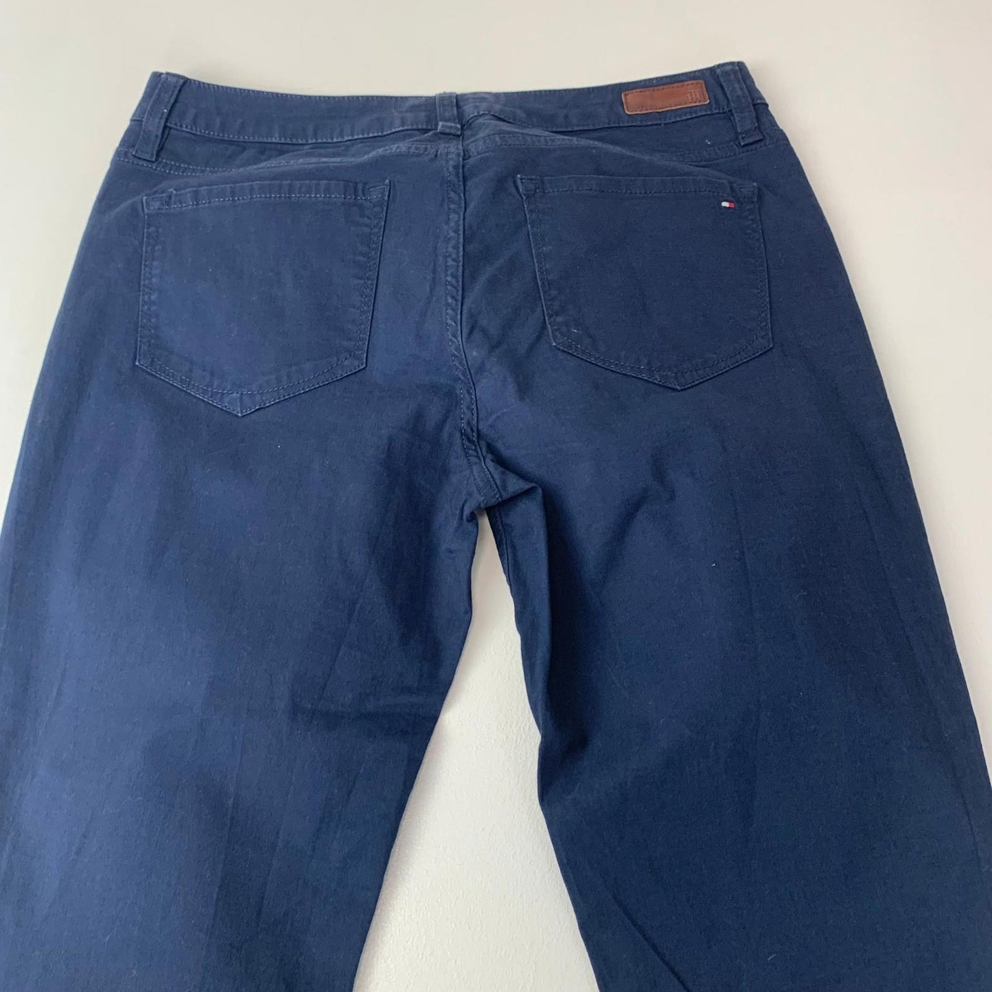 Tommy Hilfiger Straight Leg Trousers Classic Blue Denim Women UK 10