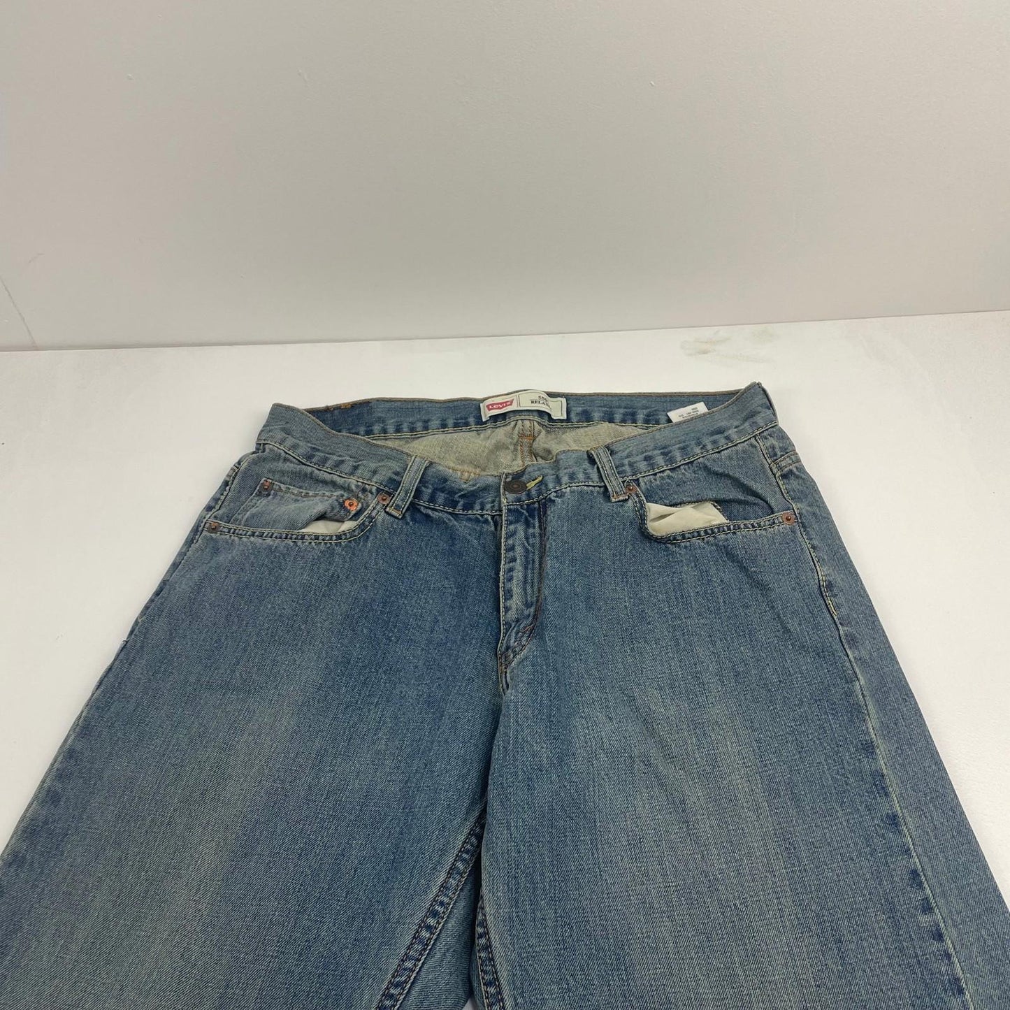 Levi's 550 Relaxed Fit Jeans Classic Blue Denim Men Size 34 x 28